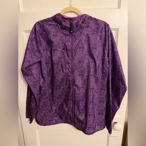 ASICS Purple Patterned Windbreaker